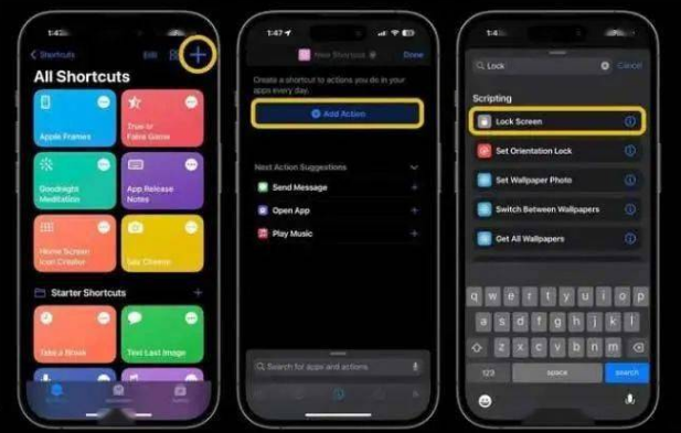 蒙城苹果14锁屏维修店分享iPhone14升级iOS16.4后如何创建锁屏快捷方式 
